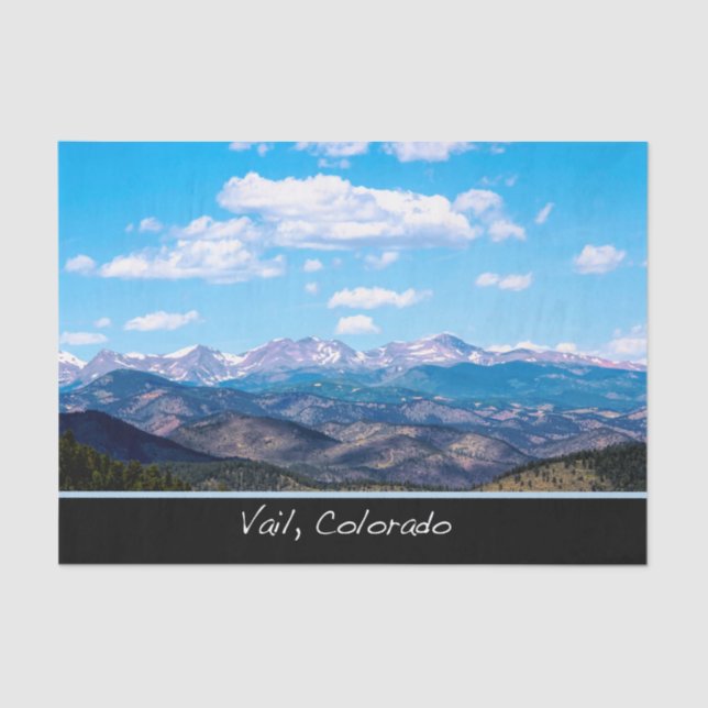 Vail, Colorado Mountains Tissue Paper (Front)