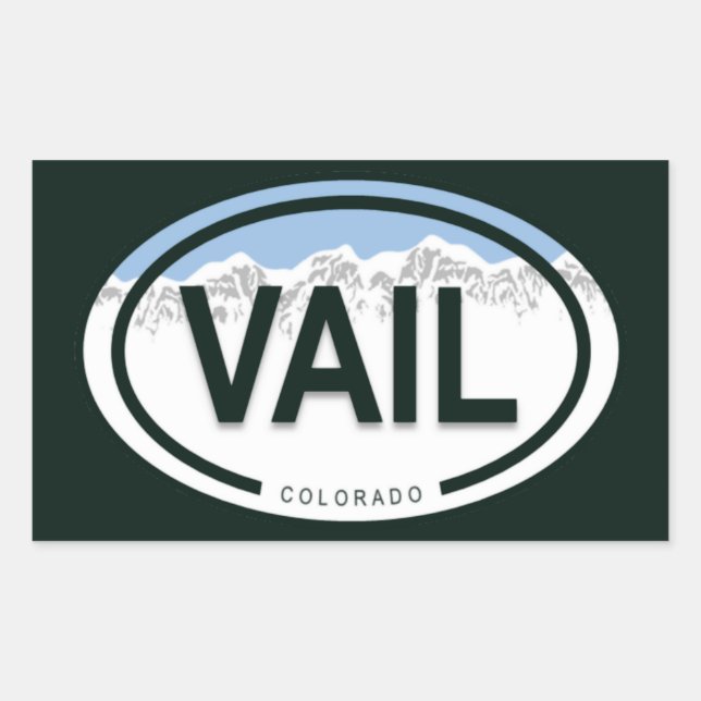 Vail Colorado Rocky Mountain Rectangular Sticker (Front)