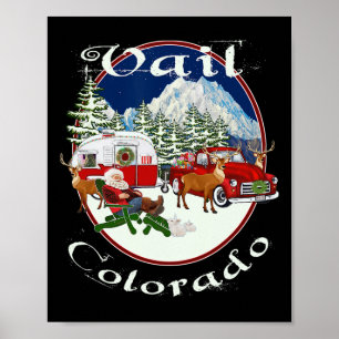 Vail Colorado Rocky Mountains Christmas Skiing Sou Poster