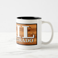 Vail Colorado rustic log sign coffee mug
