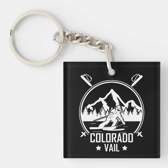 Vail Colorado Ski Key Ring (Front)