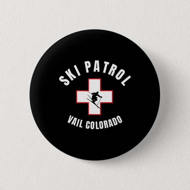 Vail Colorado Ski Patrol  6 Cm Round Badge (Front)