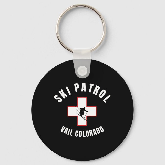 Vail Colorado Ski Patrol  Key Ring (Front)