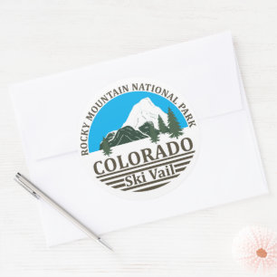 Vail Colorado ski resort Classic Round Sticker
