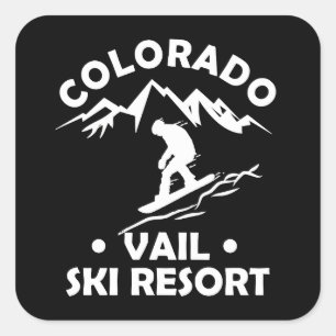 Vail Colorado ski resort Square Sticker