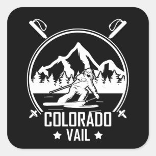 Vail Colorado Ski Square Sticker