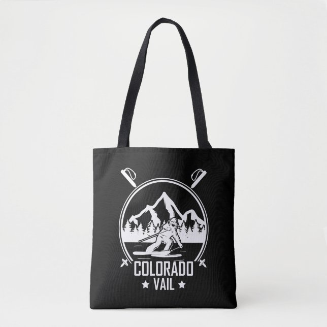 Vail Colorado Ski Tote Bag (Front)