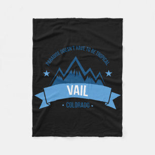 Vail Colorado Skiing Resort Vacation T Shirt Snowb Fleece Blanket