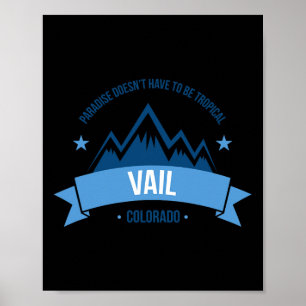 Vail Colorado Skiing Resort Vacation T Shirt Snowb Poster