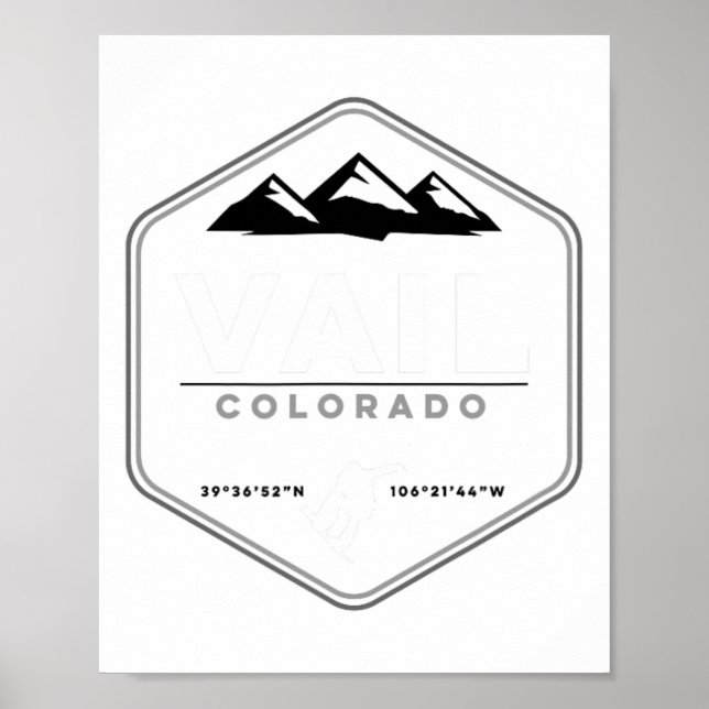 Vail Colorado Snowboard T  Poster (Front)