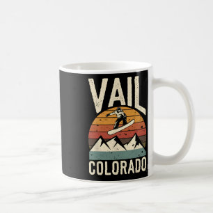 Vail Colorado Snowboard Vintage Snowboarding Mount Coffee Mug