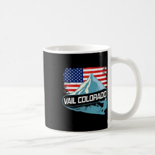 Vail Colorado Snowboarding American Flag I Nordic Coffee Mug