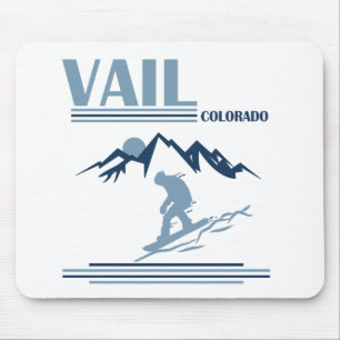 Vail Colorado snowboarding Mouse Mat