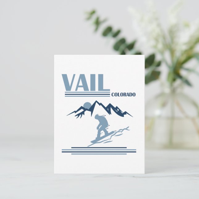 Vail Colorado snowboarding Postcard (Standing Front)