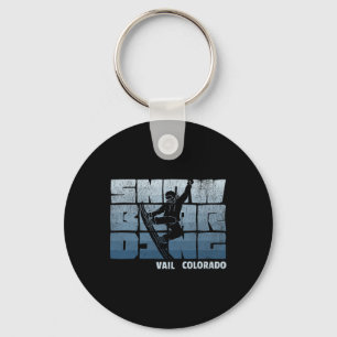 Vail Colorado Snowboarding Resort Cool Vintage Sno Key Ring