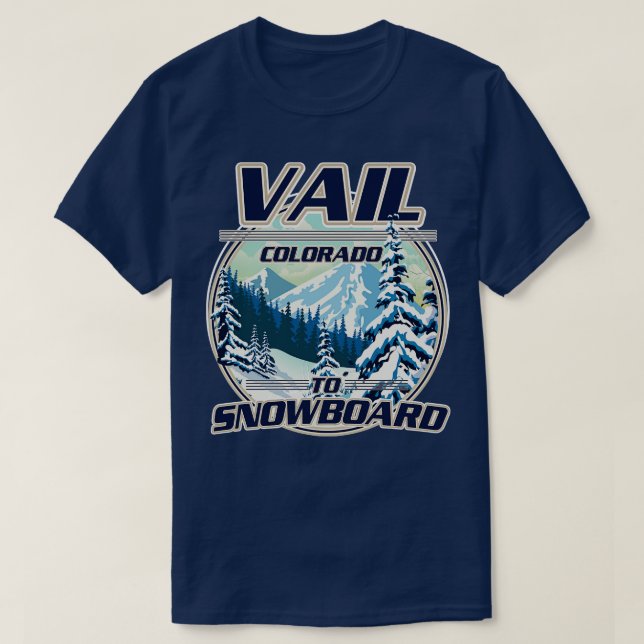 Vail Colorado Snowboarding T-Shirt (Design Front)
