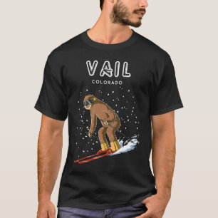 Vail Colorado USA Sloth Ski T-Shirt