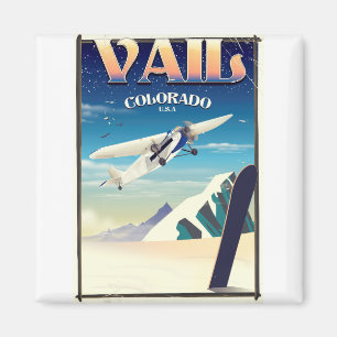 Vail Colorado vintage travel poster Magnet