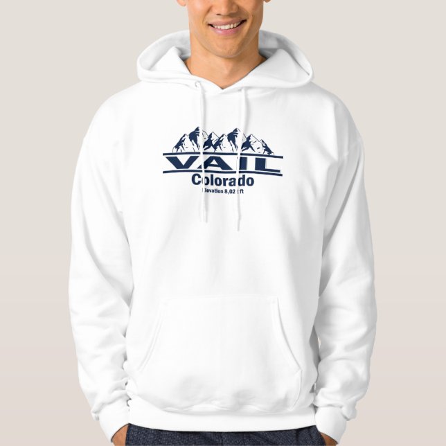 Vail Colorado with the Rocky Mountains Hoodie (Front)