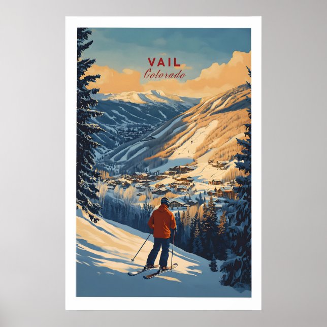 Vail Print Colorado Ski Poster 1 (Front)