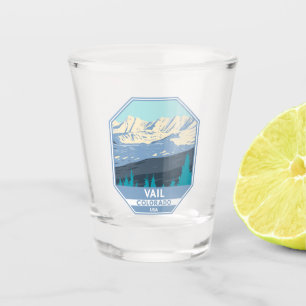 Vail Ski Area Winter Colorado Shot Glass
