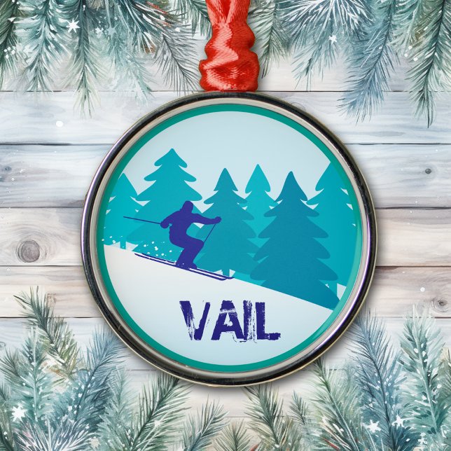 Vail Ski Circle Christmas Metal Tree Decoration (Creator Uploaded)