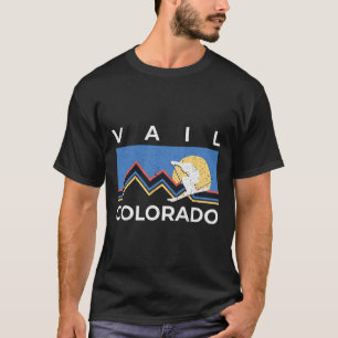 Vail Ski Town Colorado Rocky Mountains Travel Vint T-Shirt