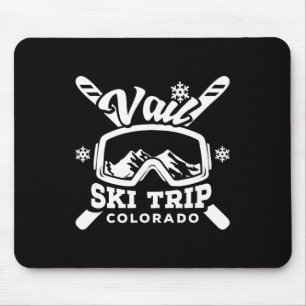 Vail Ski Trip Colorado Vacation Group Snow Skiing Mouse Mat