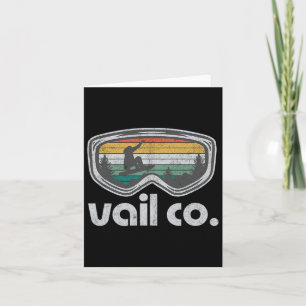 Vail Snowboarding Resort Retro Colorado Snowboard Card