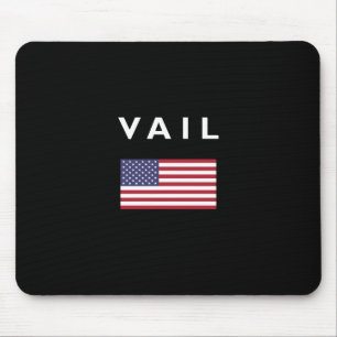 Vail USA American Flag Dark Colour Mouse Mat
