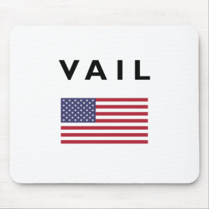 Vail USA American Flag Light-Colour Mouse Mat