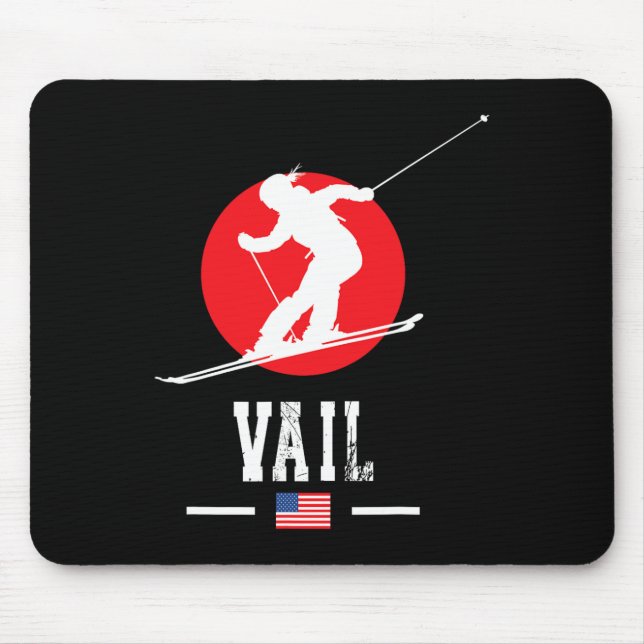 Vail Usa Ski Resort Rocky Mountains American Skiin Mouse Mat (Front)