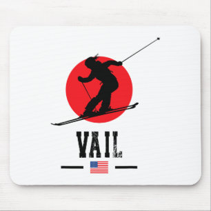 Vail Usa Ski Resort Rocky Mountains American Skiin Mouse Mat