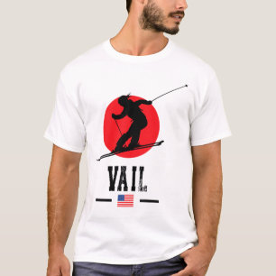 Vail Usa Ski Resort Rocky Mountains American Skiin T-Shirt