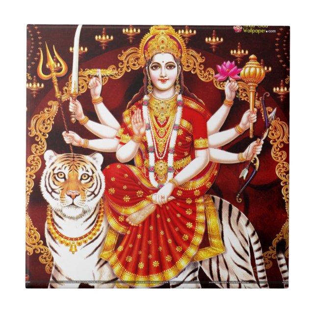 VAISHNO DEVI HINDU GODDESS TILE (Front)