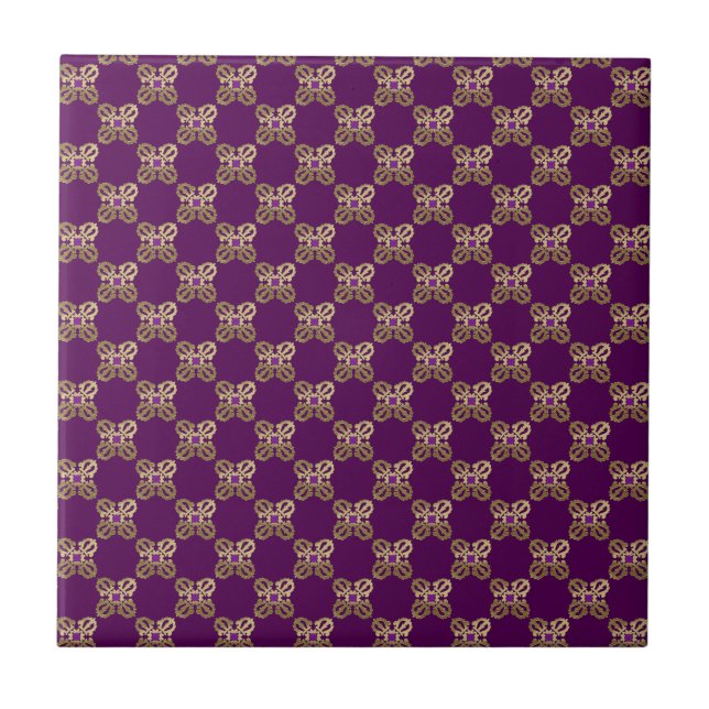 Vajra golden buddhist symbol tile (Front)