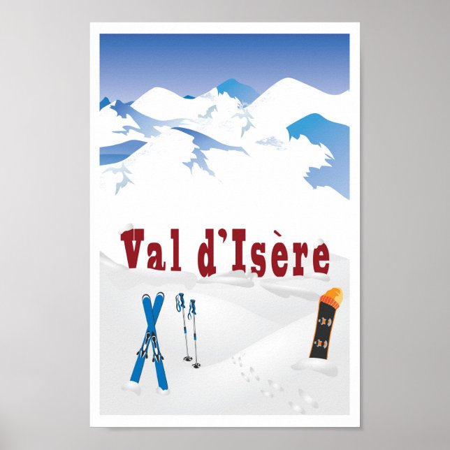 Val d’Isere, French Alps, Ski Poster (Front)