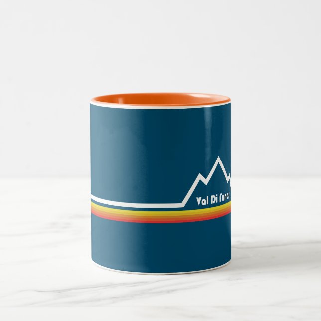 Val Di Funes Italy Two-Tone Coffee Mug (Center)