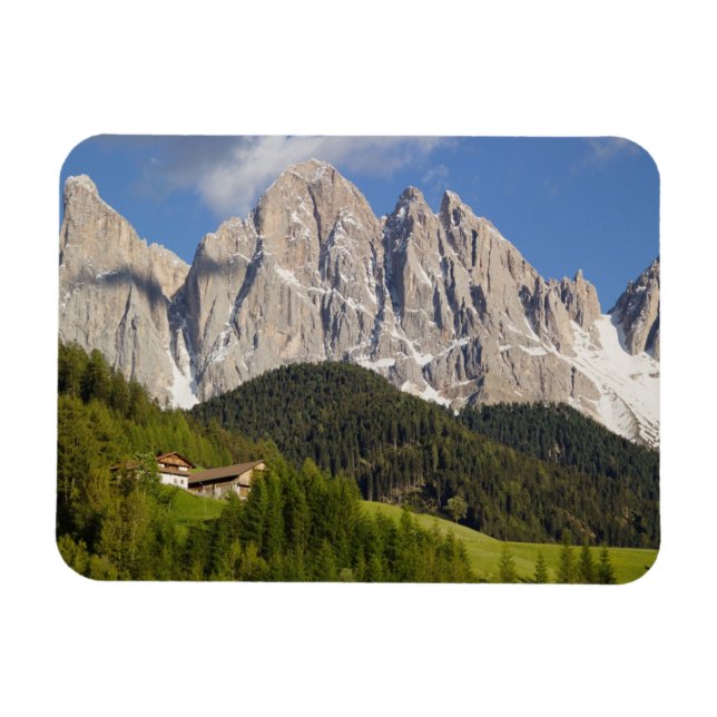 Val di Funes, Villnosstal, Dolomites, Italy Magnet (Horizontal)