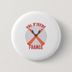 Val d'Isere, France 6 Cm Round Badge
