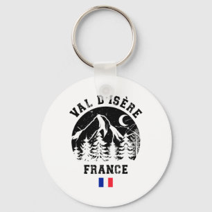 Val D'isère France Alps Ski Resort Alpine Skiing F Key Ring