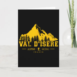 Val D'isère France Ski Resort Alpine Skiing French Card