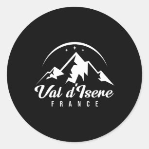 Val D'isere France Ski Resort Skiing Snowboarding  Classic Round Sticker