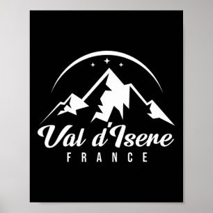 Val D'isere France Ski Resort Skiing Snowboarding Poster