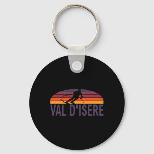 Val D'isere French Alps France Ski Resort Snowboar Key Ring