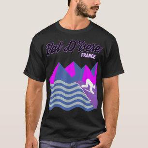 Val Disere French Alps France Ski Resort Snowboard T-Shirt