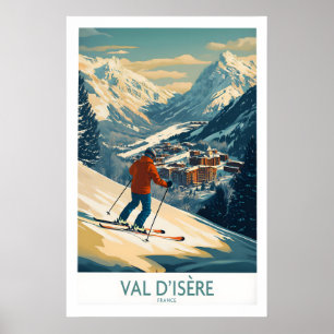 Val-dIsère Wall Art Ski Poster 1