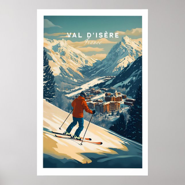 Val-dIsère Wall Art Ski Print 1 (Front)