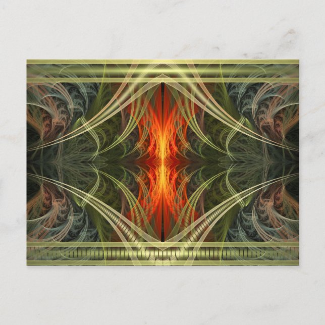 Val Halla Abstract Digital Art Postcard (Front)