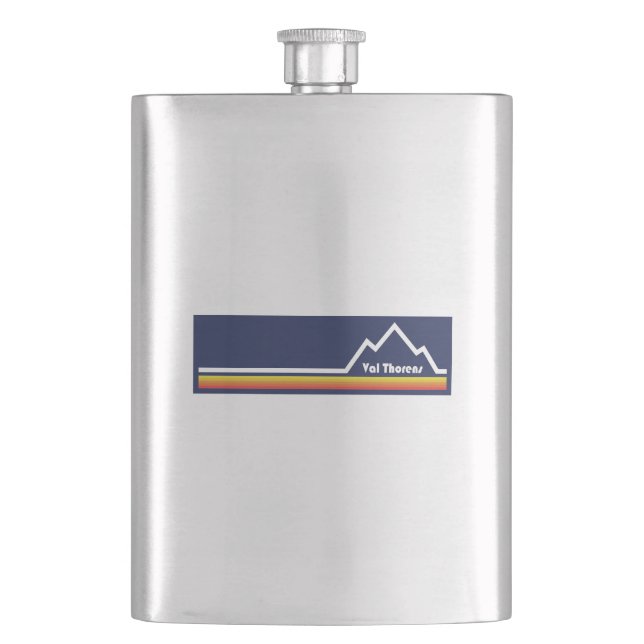 Val Thorens France Hip Flask (Front)